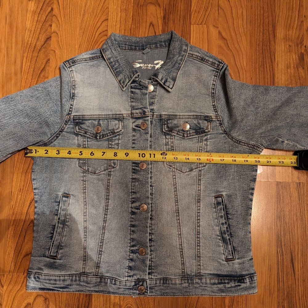 Seven7 Denim Jacket in Blue, Size Small - Picture 2 of 10